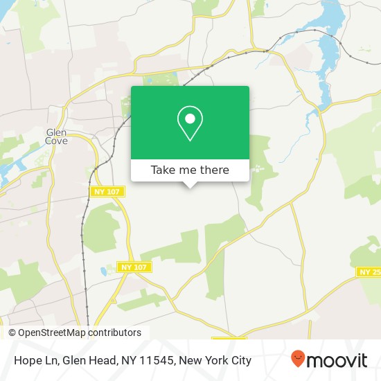 Mapa de Hope Ln, Glen Head, NY 11545