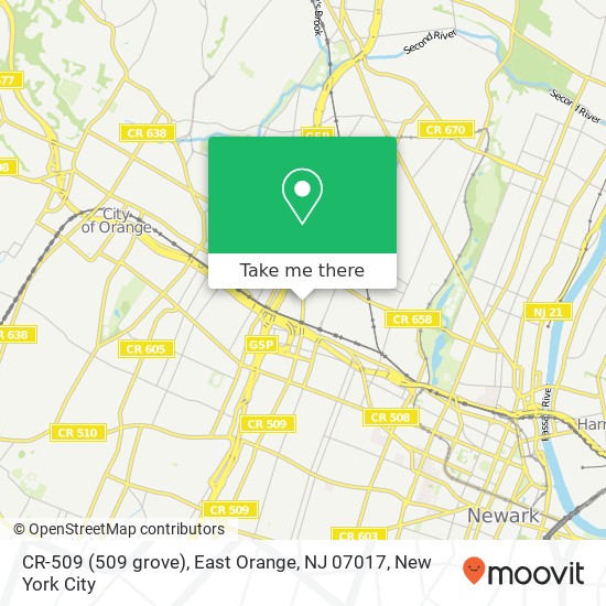 CR-509 (509 grove), East Orange, NJ 07017 map