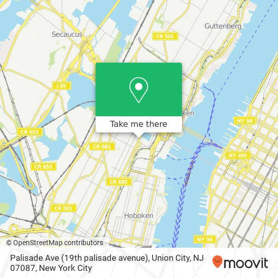 Palisade Ave (19th palisade avenue), Union City, NJ 07087 map