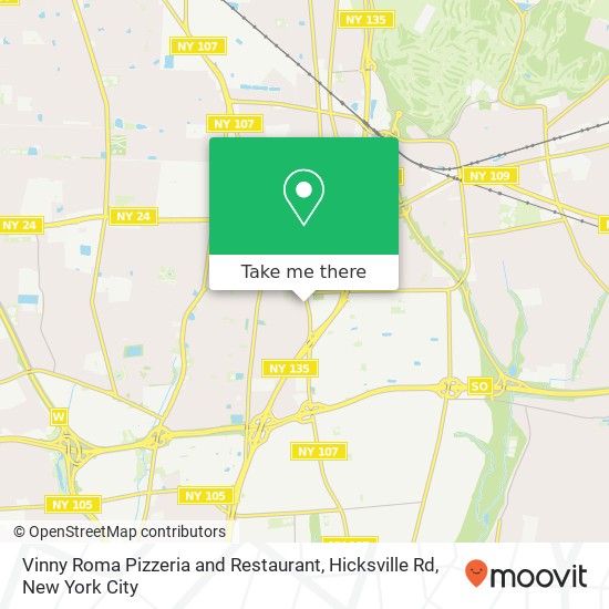 Mapa de Vinny Roma Pizzeria and Restaurant, Hicksville Rd