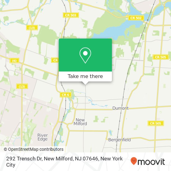 292 Trensch Dr, New Milford, NJ 07646 map