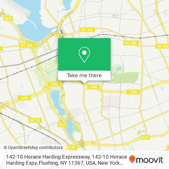 142-10 Horace Harding Expressway, 142-10 Horace Harding Expy, Flushing, NY 11367, USA map