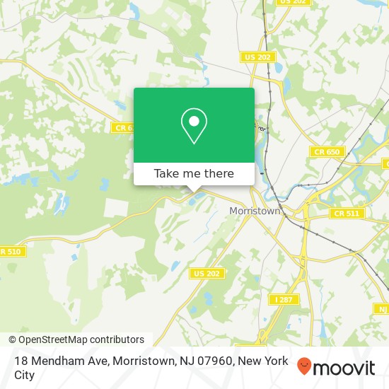 18 Mendham Ave, Morristown, NJ 07960 map