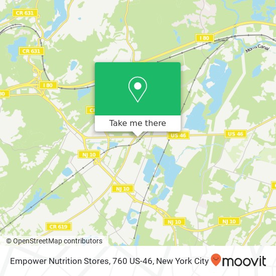 Mapa de Empower Nutrition Stores, 760 US-46