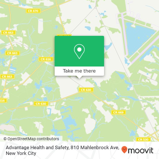Mapa de Advantage Health and Safety, 810 Mahlenbrock Ave