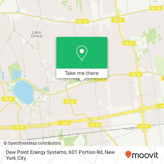Mapa de Dew Point Energy Systems, 601 Portion Rd