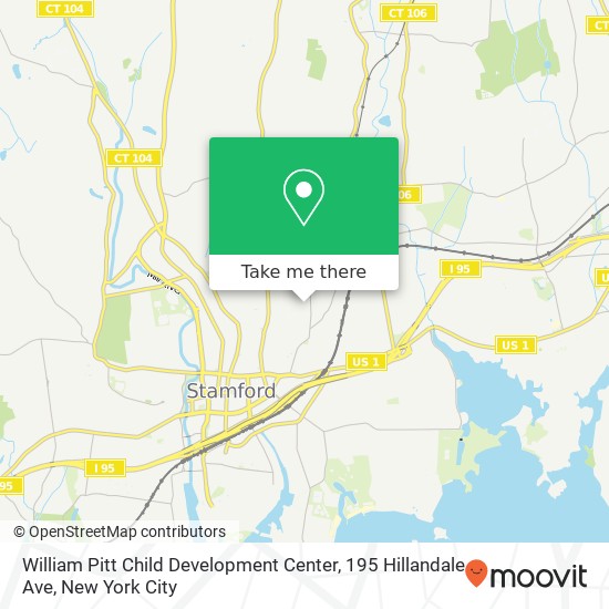Mapa de William Pitt Child Development Center, 195 Hillandale Ave