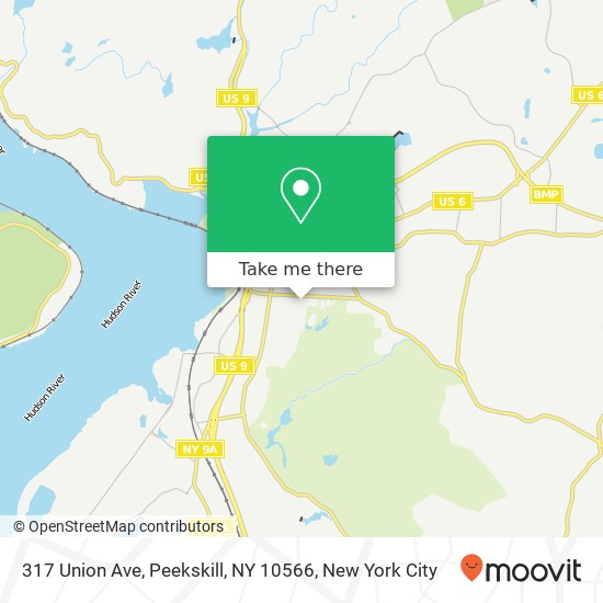 Mapa de 317 Union Ave, Peekskill, NY 10566