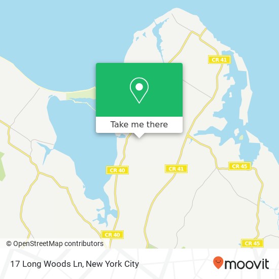 Mapa de 17 Long Woods Ln, East Hampton, NY 11937