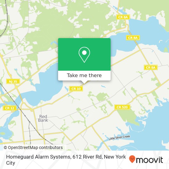 Mapa de Homeguard Alarm Systems, 612 River Rd