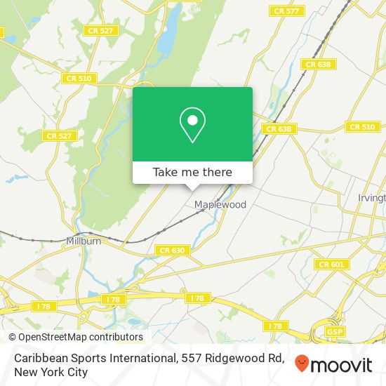 Mapa de Caribbean Sports International, 557 Ridgewood Rd