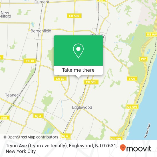 Mapa de Tryon Ave (tryon ave tenafly), Englewood, NJ 07631