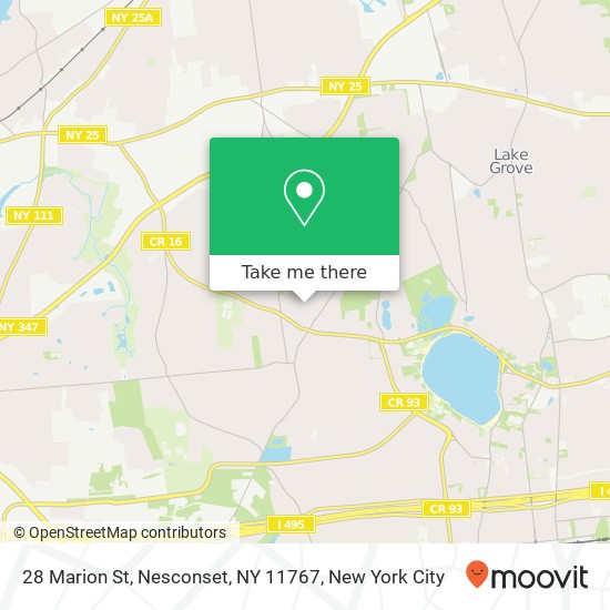 Mapa de 28 Marion St, Nesconset, NY 11767