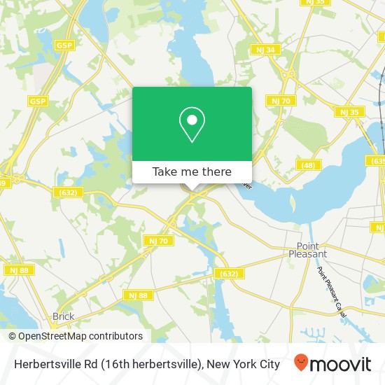 Mapa de Herbertsville Rd (16th herbertsville), Brick, NJ 08724