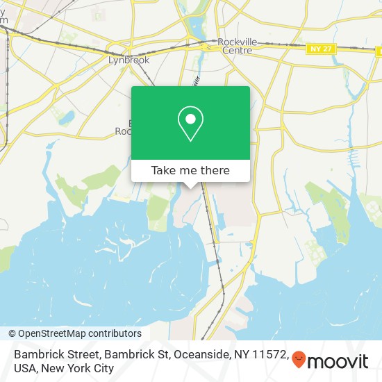 Mapa de Bambrick Street, Bambrick St, Oceanside, NY 11572, USA