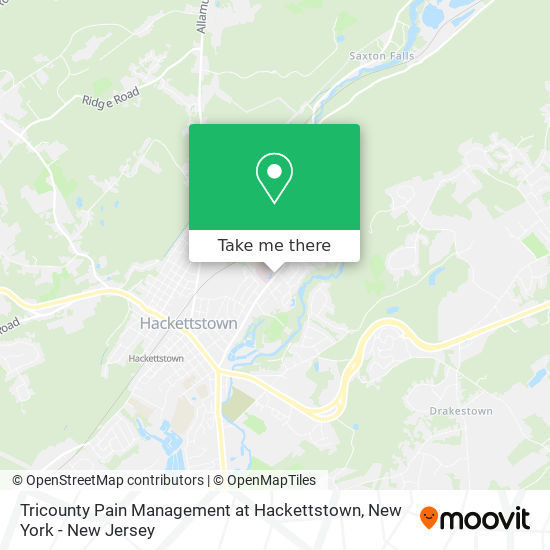 Mapa de Tricounty Pain Management at Hackettstown