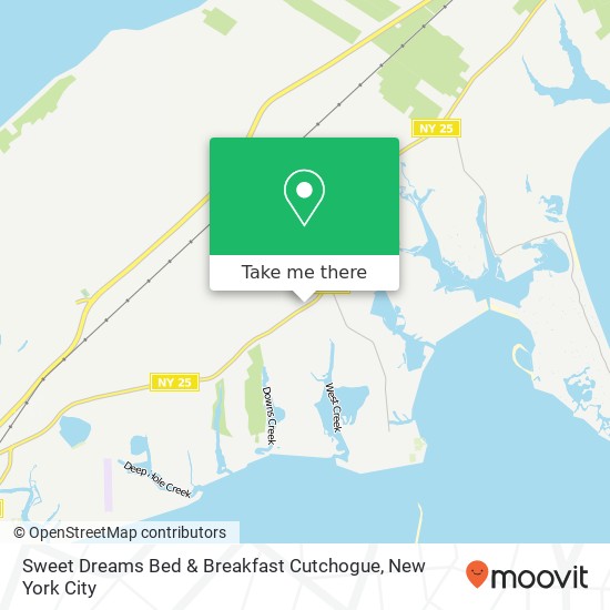 Mapa de Sweet Dreams Bed & Breakfast Cutchogue, 26755 Main Rd
