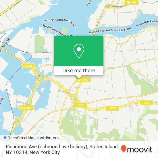 Richmond Ave (richmond ave holiday), Staten Island, NY 10314 map