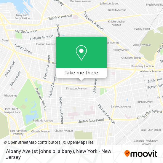 Mapa de Albany Ave (st johns pl albany)