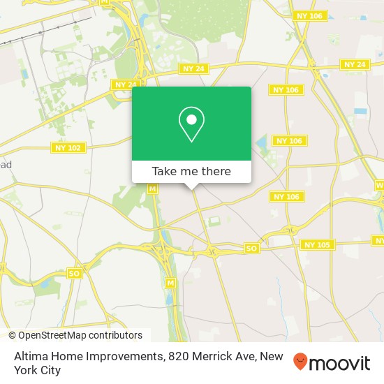 Mapa de Altima Home Improvements, 820 Merrick Ave