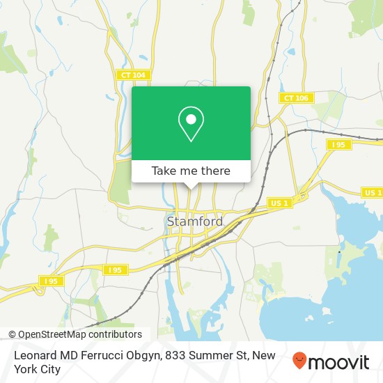 Leonard MD Ferrucci Obgyn, 833 Summer St map