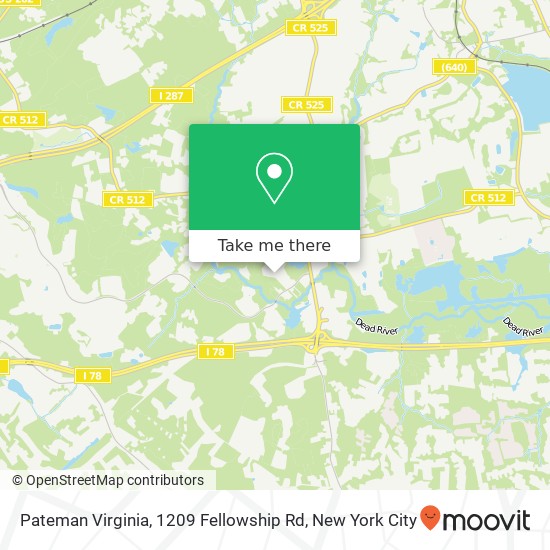 Mapa de Pateman Virginia, 1209 Fellowship Rd