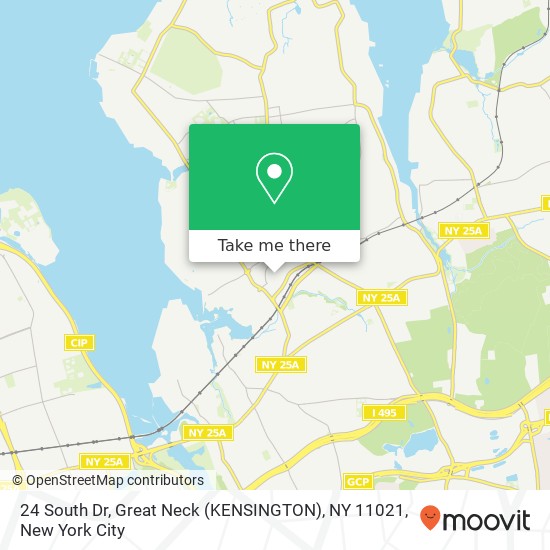 24 South Dr, Great Neck (KENSINGTON), NY 11021 map