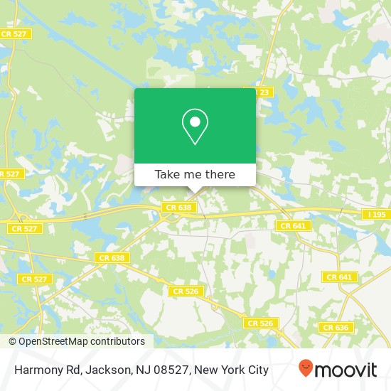 Mapa de Harmony Rd, Jackson, NJ 08527