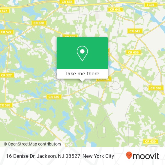 Mapa de 16 Denise Dr, Jackson, NJ 08527