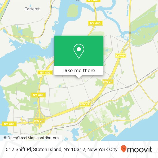 Mapa de 512 Shift Pl, Staten Island, NY 10312