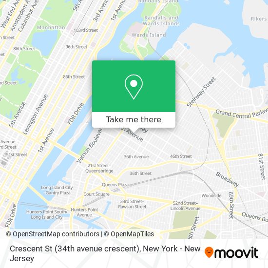 Mapa de Crescent St (34th avenue crescent)