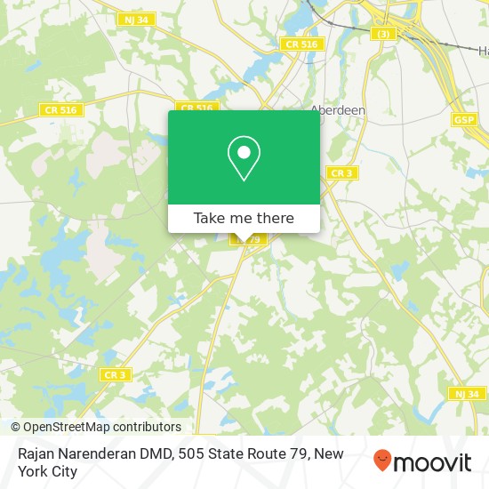 Mapa de Rajan Narenderan DMD, 505 State Route 79