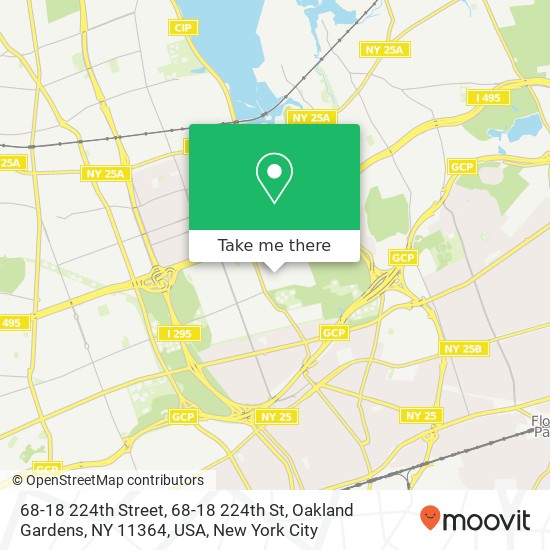 68-18 224th Street, 68-18 224th St, Oakland Gardens, NY 11364, USA map