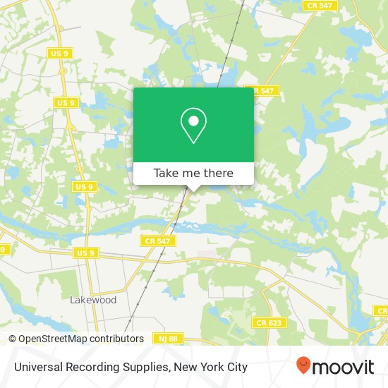 Universal Recording Supplies map