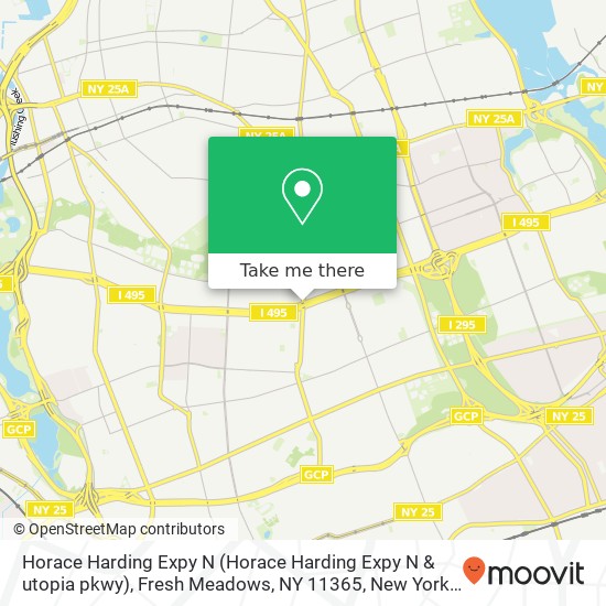 Mapa de Horace Harding Expy N (Horace Harding Expy N & utopia pkwy), Fresh Meadows, NY 11365