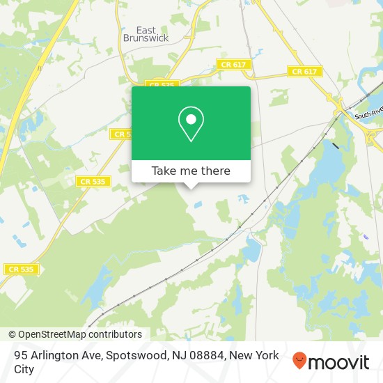 Mapa de 95 Arlington Ave, Spotswood, NJ 08884