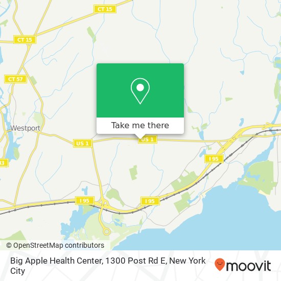 Mapa de Big Apple Health Center, 1300 Post Rd E