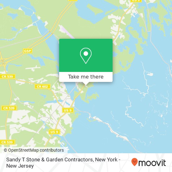 Sandy T Stone & Garden Contractors map