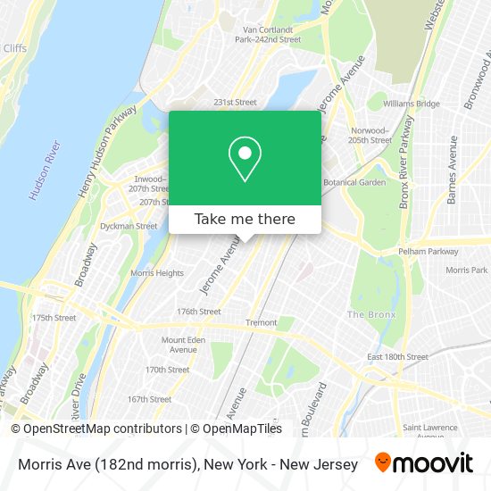 Morris Ave (182nd morris) map