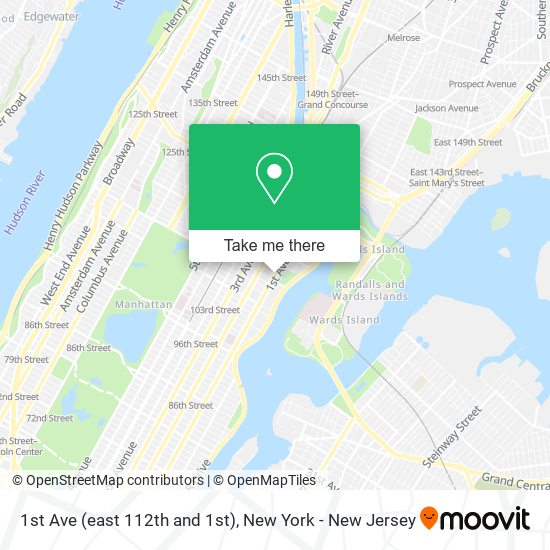Mapa de 1st Ave (east 112th and 1st)