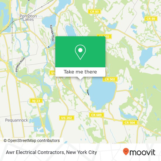 Awr Electrical Contractors map