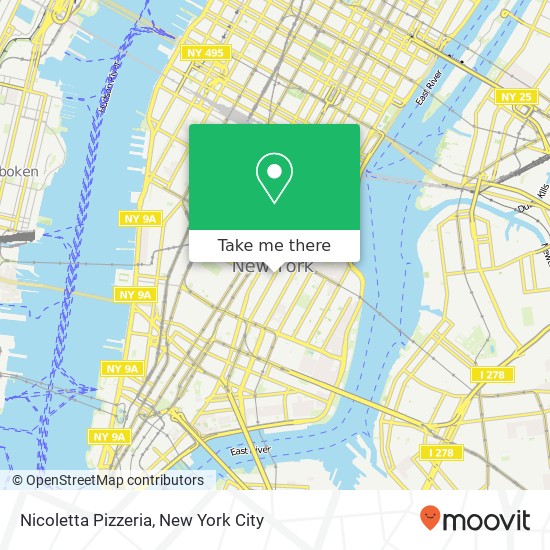 Mapa de Nicoletta Pizzeria, 160 2nd Ave