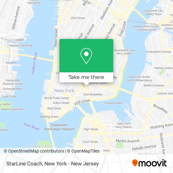 StarLine Coach map