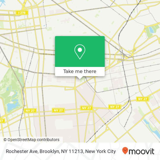 Mapa de Rochester Ave, Brooklyn, NY 11213