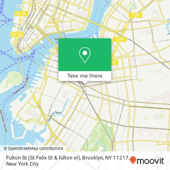 Mapa de Fulton St (St Felix St & fulton st), Brooklyn, NY 11217