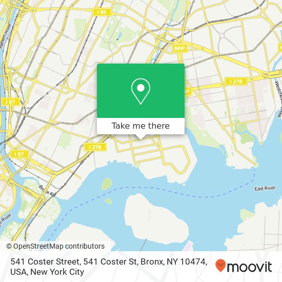 541 Coster Street, 541 Coster St, Bronx, NY 10474, USA map