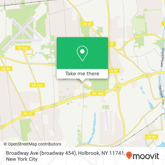 Mapa de Broadway Ave (broadway 454), Holbrook, NY 11741