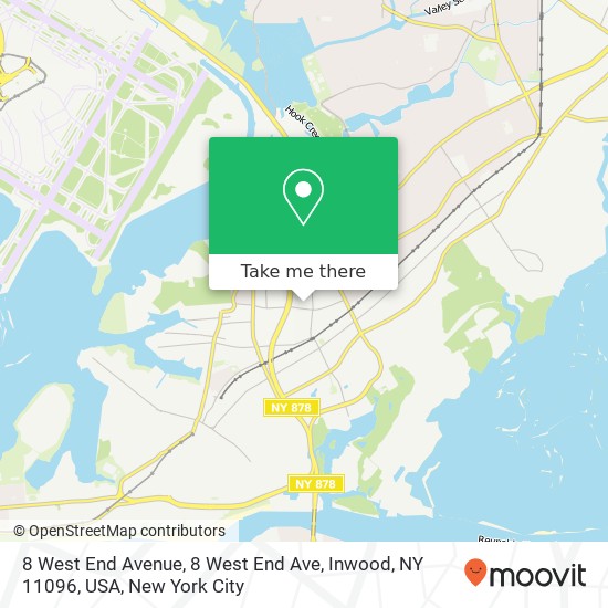 Mapa de 8 West End Avenue, 8 West End Ave, Inwood, NY 11096, USA