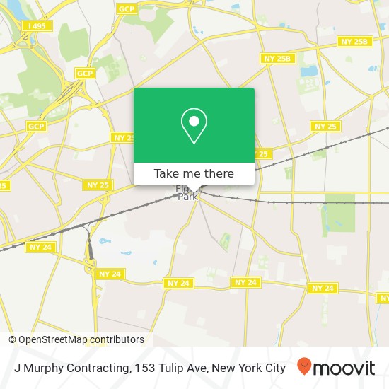 Mapa de J Murphy Contracting, 153 Tulip Ave