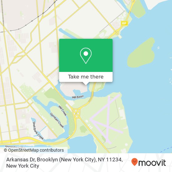 Mapa de Arkansas Dr, Brooklyn (New York City), NY 11234